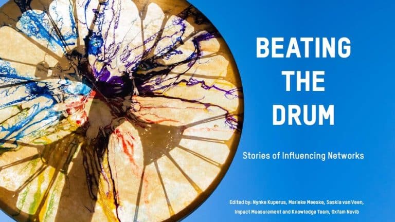 Oxfam beating the drum