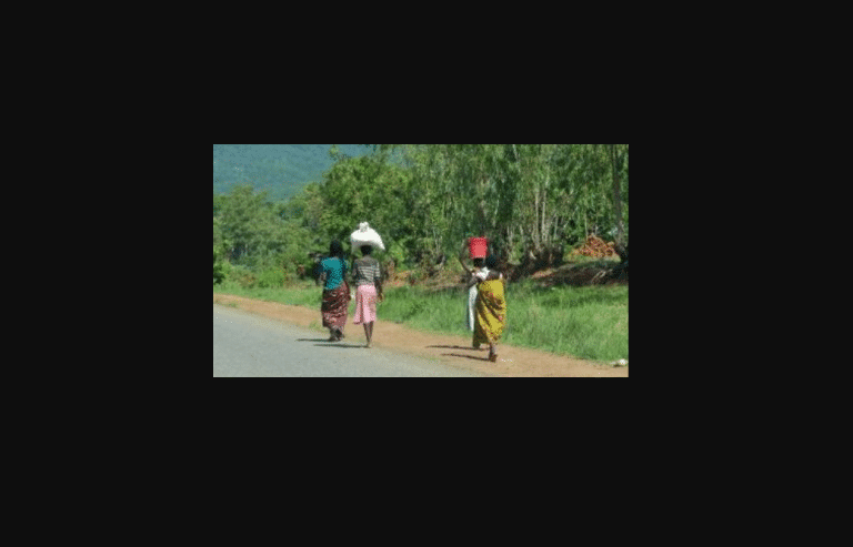 walking women and children. lopende vrouwen en kidneren.