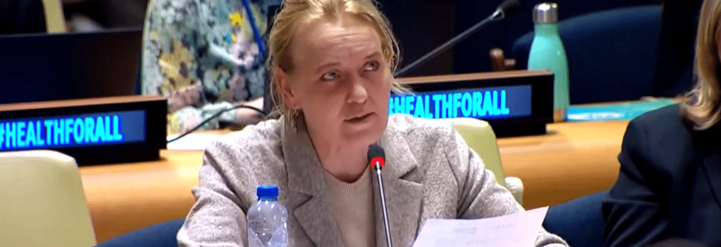 Barbara Feinieg at the UN Multistakeholder Hearings 8-9 May 2023
