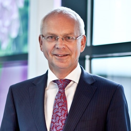 Ed Rutters voorzitter van de raad van toezicht van Wemos. Ed Rutters chairman of Wemos' supervisory board.