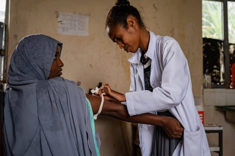 Ethiopian health care worker.